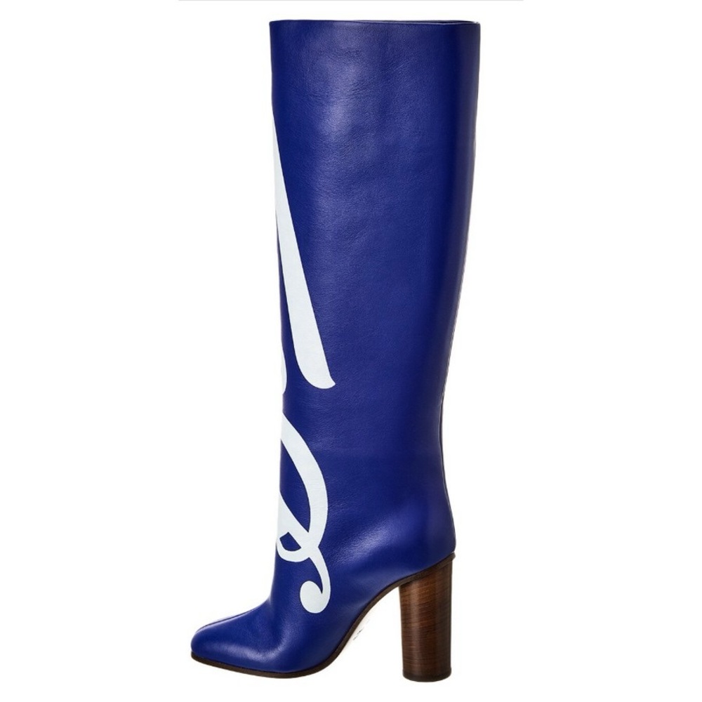 Anya Hindmarch Blue Over the Knee Boots